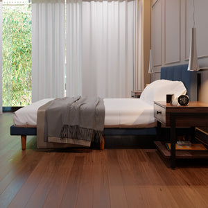 Cama Tradicional Napoles Lino Azul