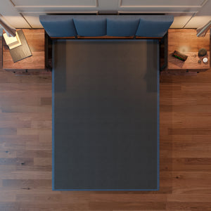 Cama Tradicional Napoles Lino Azul