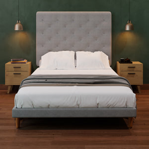 Cama Tradicional Quintana Lino Gris