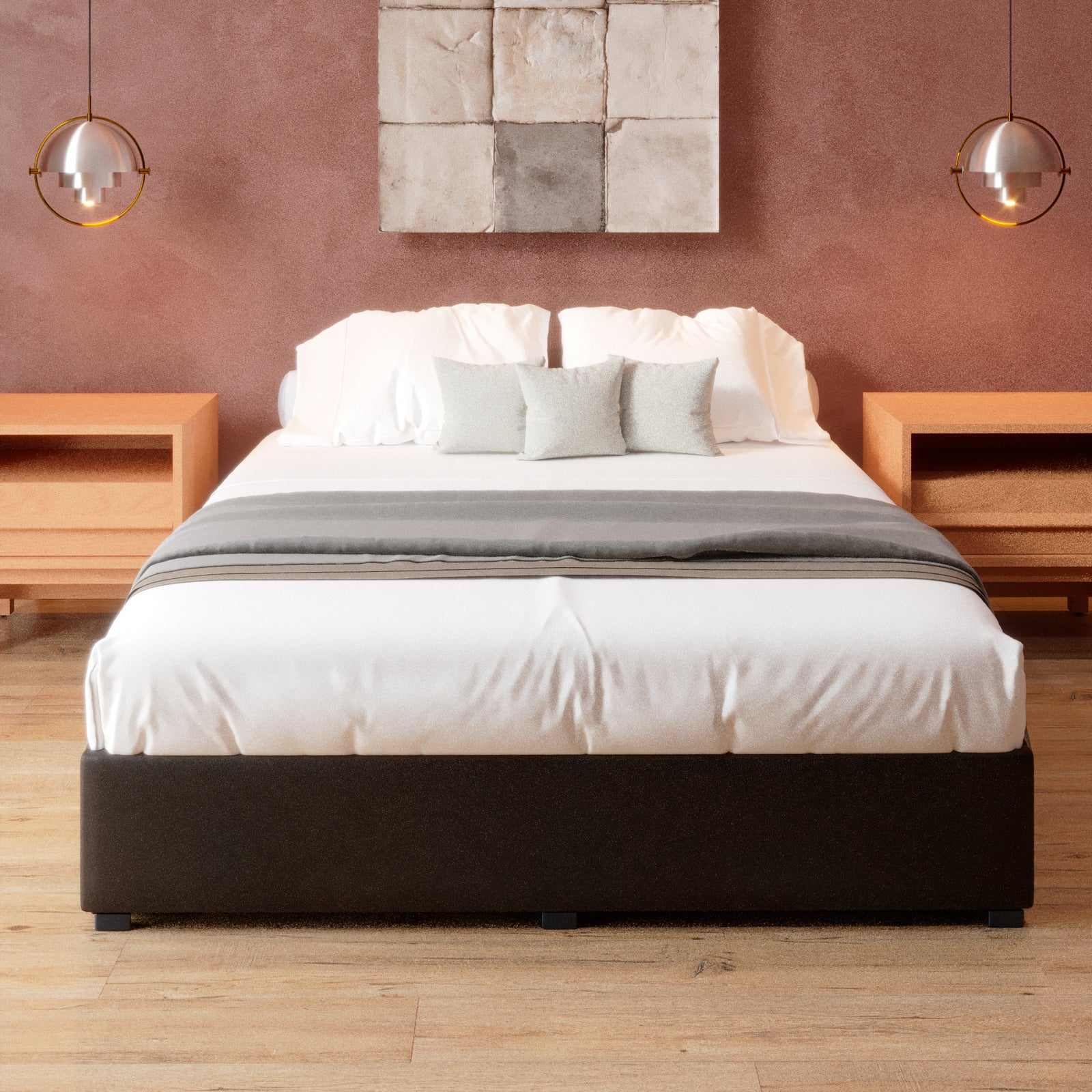 Base de Cama Roma Vinil Chocolate