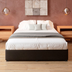 Base de Cama Roma Vinil Chocolate