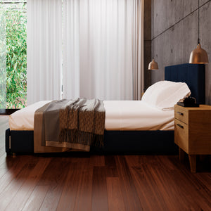 Cama Armable Napoles Lino Azul