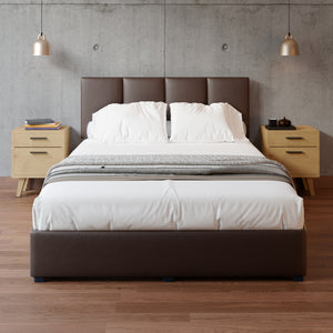Cama Armable Napoles Vinil Chocolate