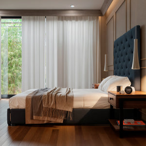 Cama Armable Quintana Lino Azul