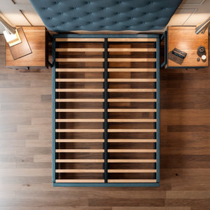 Cama Armable Quintana Lino Azul