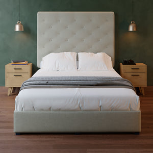 Base De Cama Con Cabecera Individual Armable Quintana