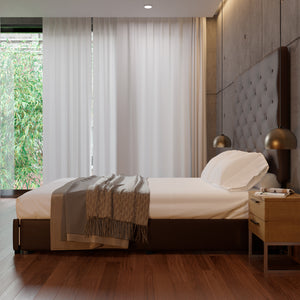 Cama Armable Quintana Vinil Chocolate