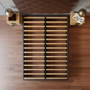 Cama Armable Quintana Vinil Chocolate