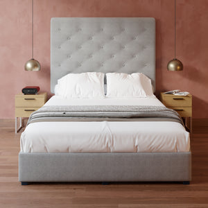 Base De Cama Con Cabecera Individual Armable Quintana