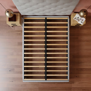 Cama Armable Quintana Lino Gris