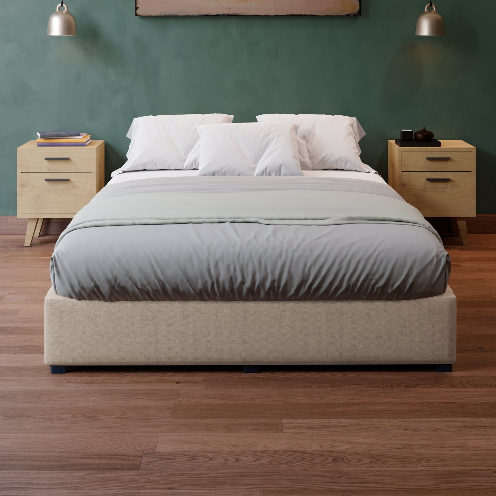Base de Cama Roma Lino Beige
