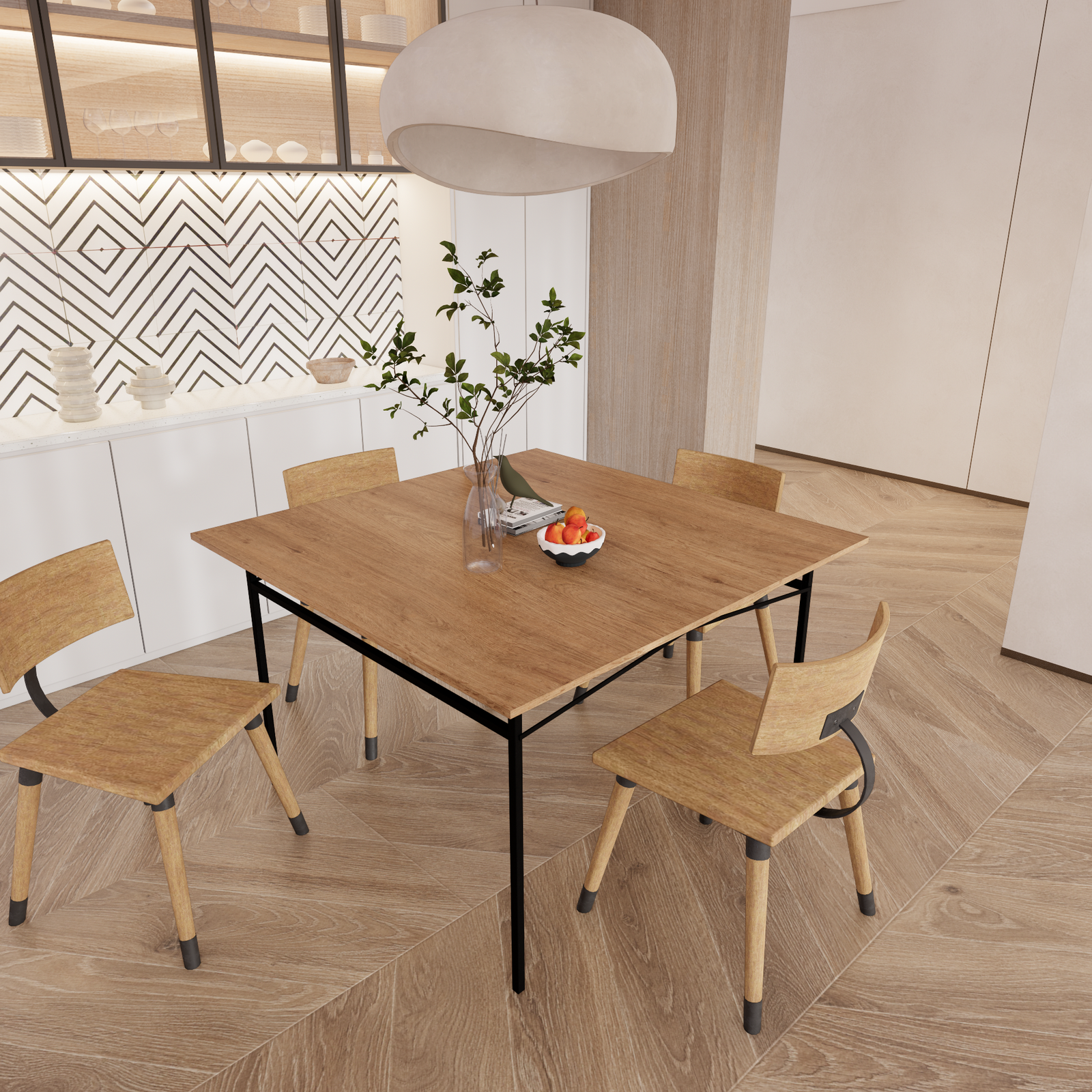 Antecomedor Comedor Mesa AMELI Metal y Madera