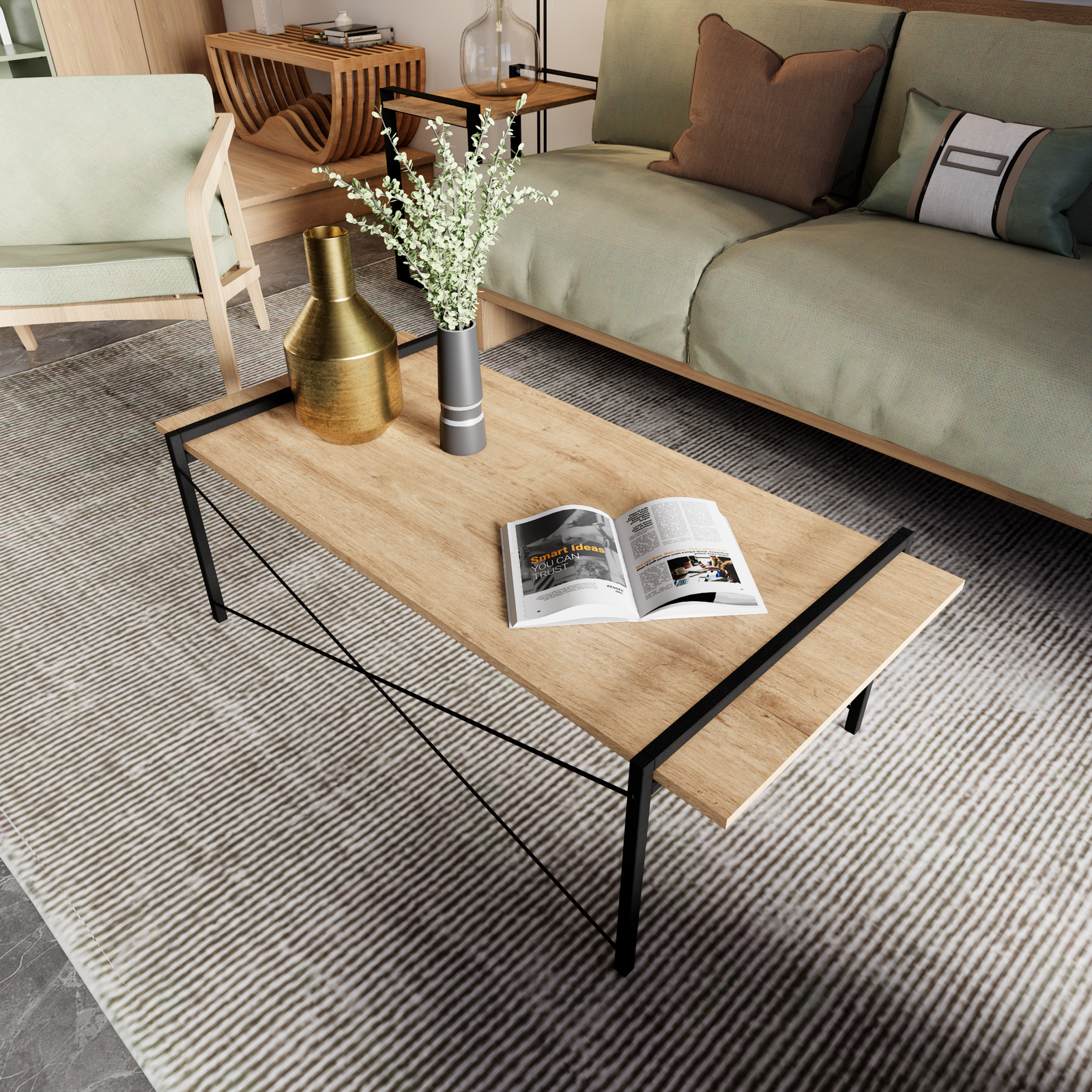 Mesa de Centro PORTOFINO Metal y Madera