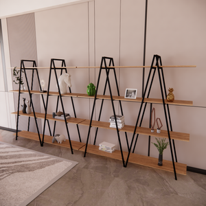 Librero ZEN Metal y Madera Extra Grande