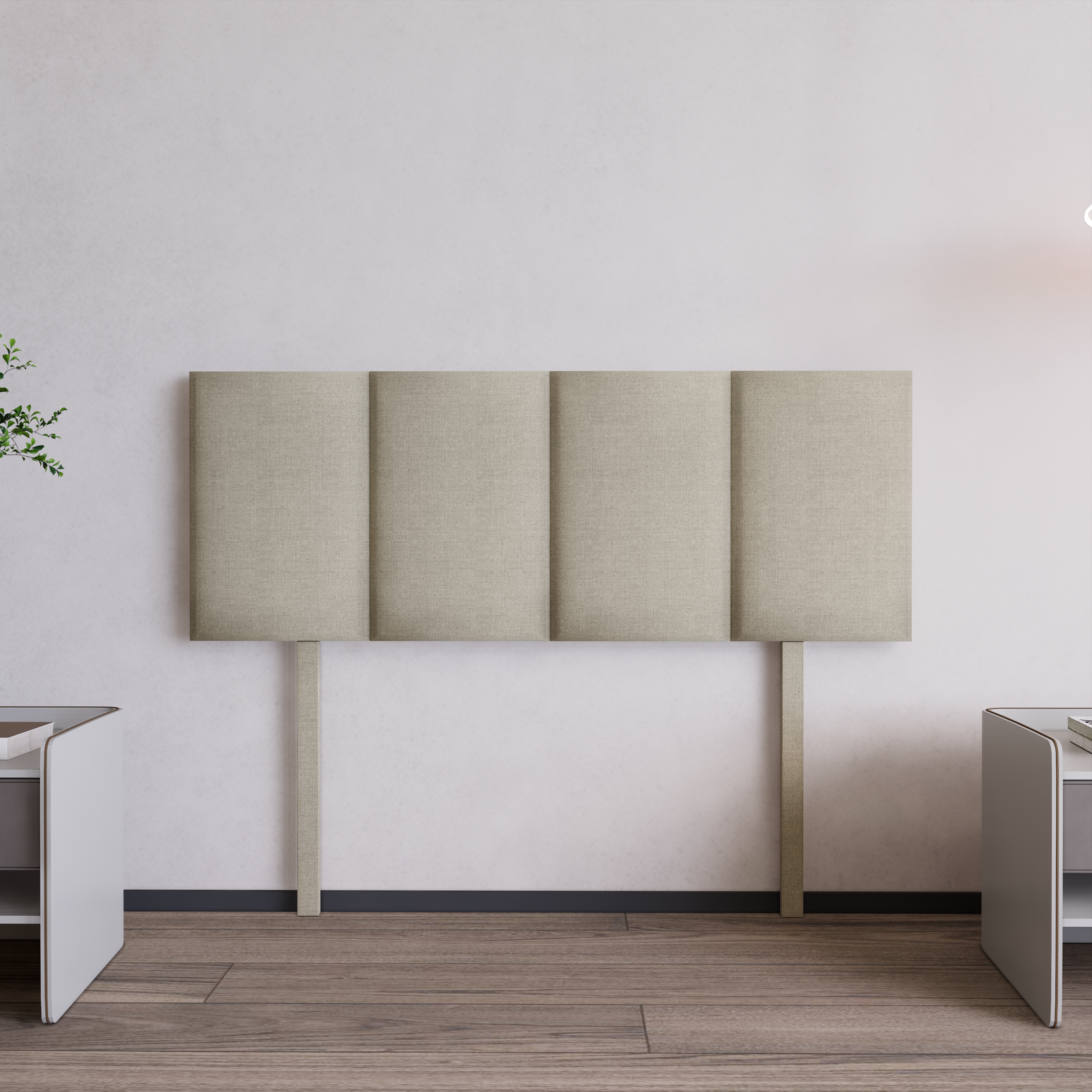 Cabecera para Base de Cama Napoles Lino Beige