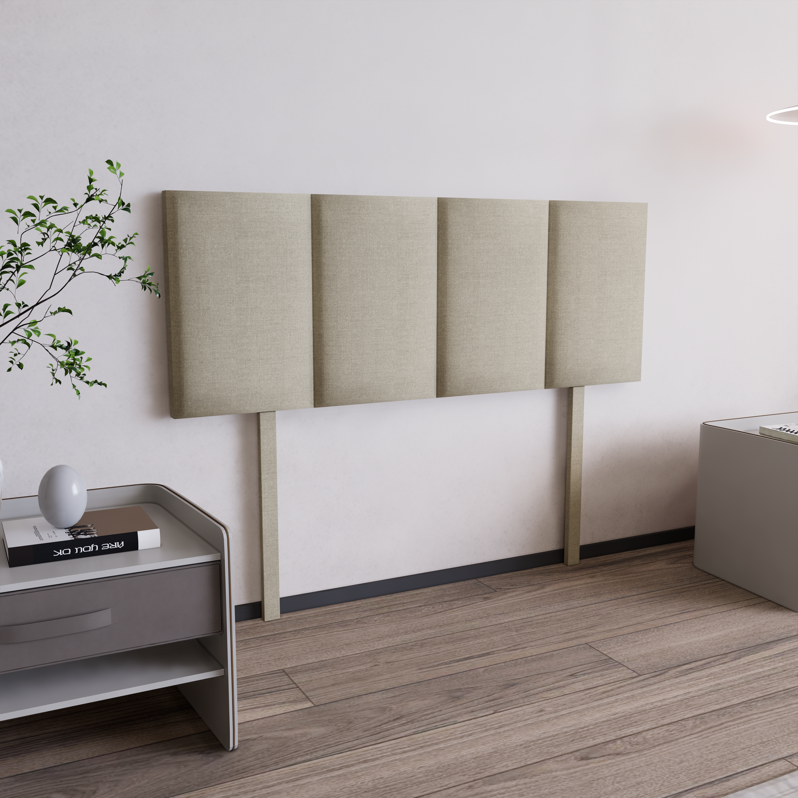 Cabecera para Base de Cama Napoles Lino Beige