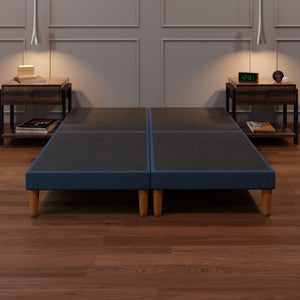 Base de Cama Praga Lino Azul