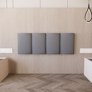 Cabecera para Base de Cama Napoles Empotrable Lino Gris