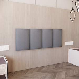 Cabecera para Base de Cama Napoles Empotrable Lino Gris