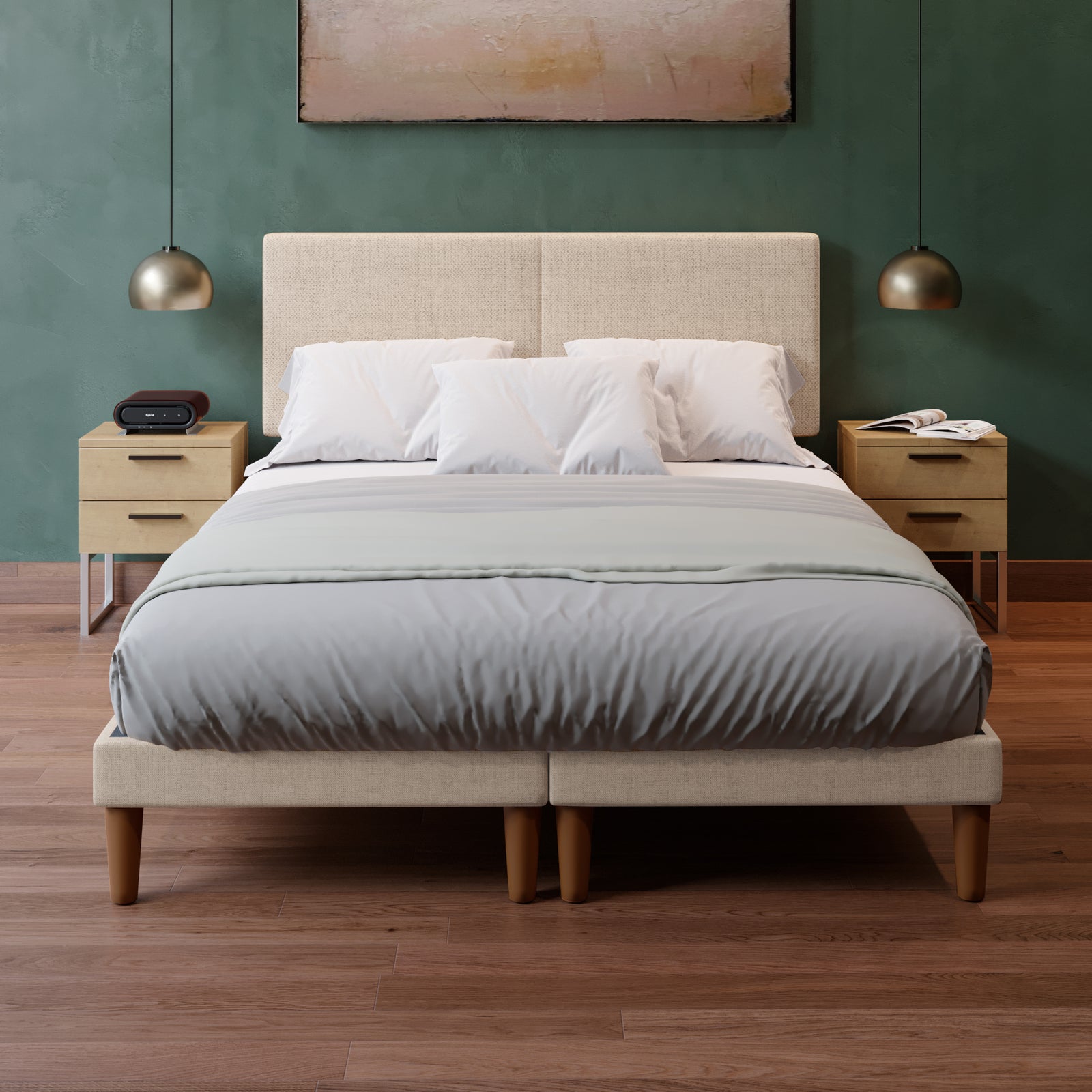Cama Modular Praga Lino Beige
