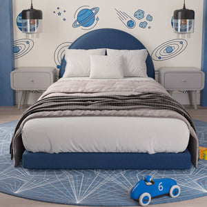 Cama Infantil Luma Terciopelo Azul