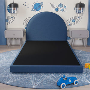 Cama Infantil Luma Terciopelo Azul