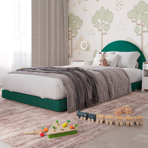 Cama Infantil Luma Terciopelo Verde