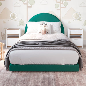 Cama Infantil Luma Terciopelo Verde