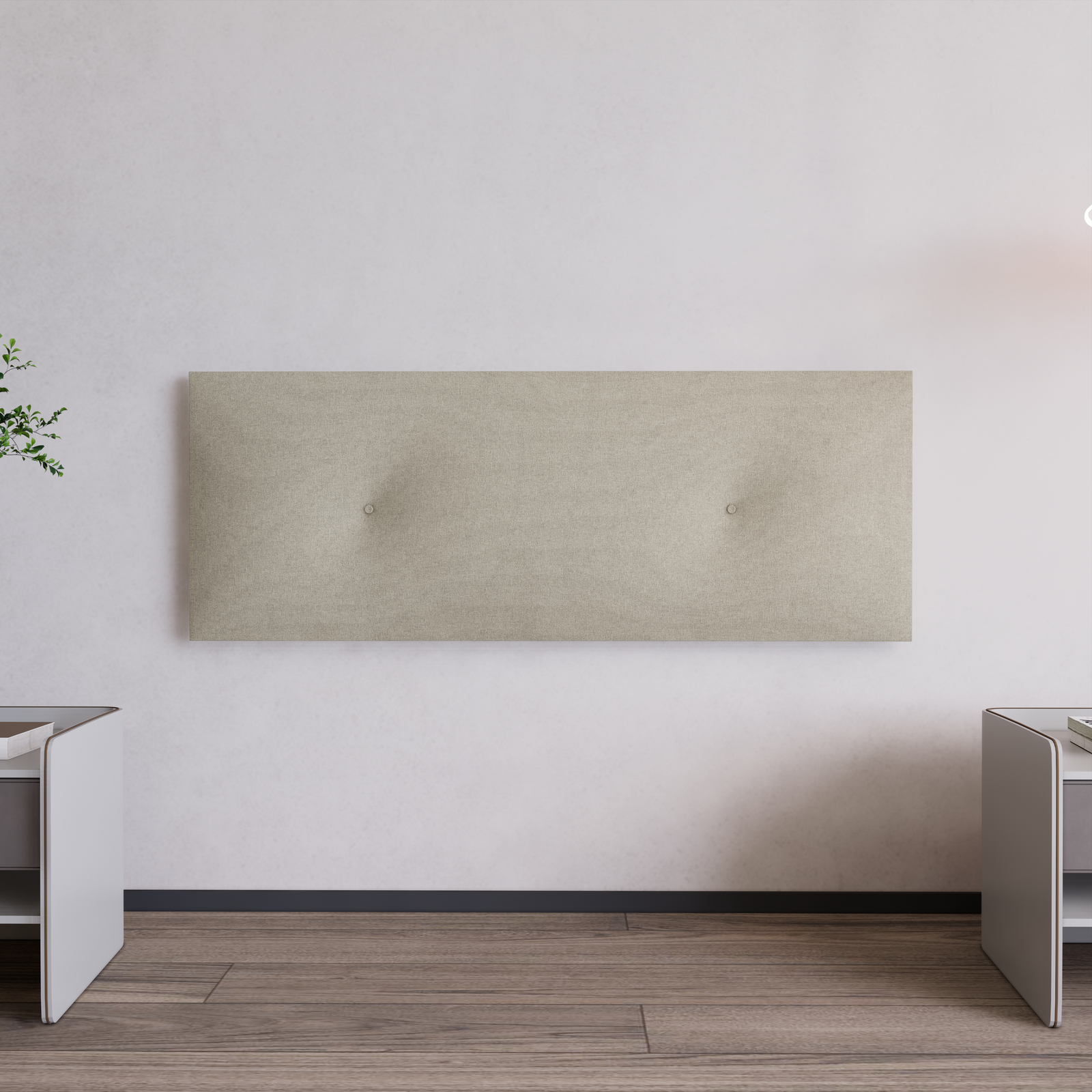 Cabecera para Base de Cama Urban Empotrable Lino Beige