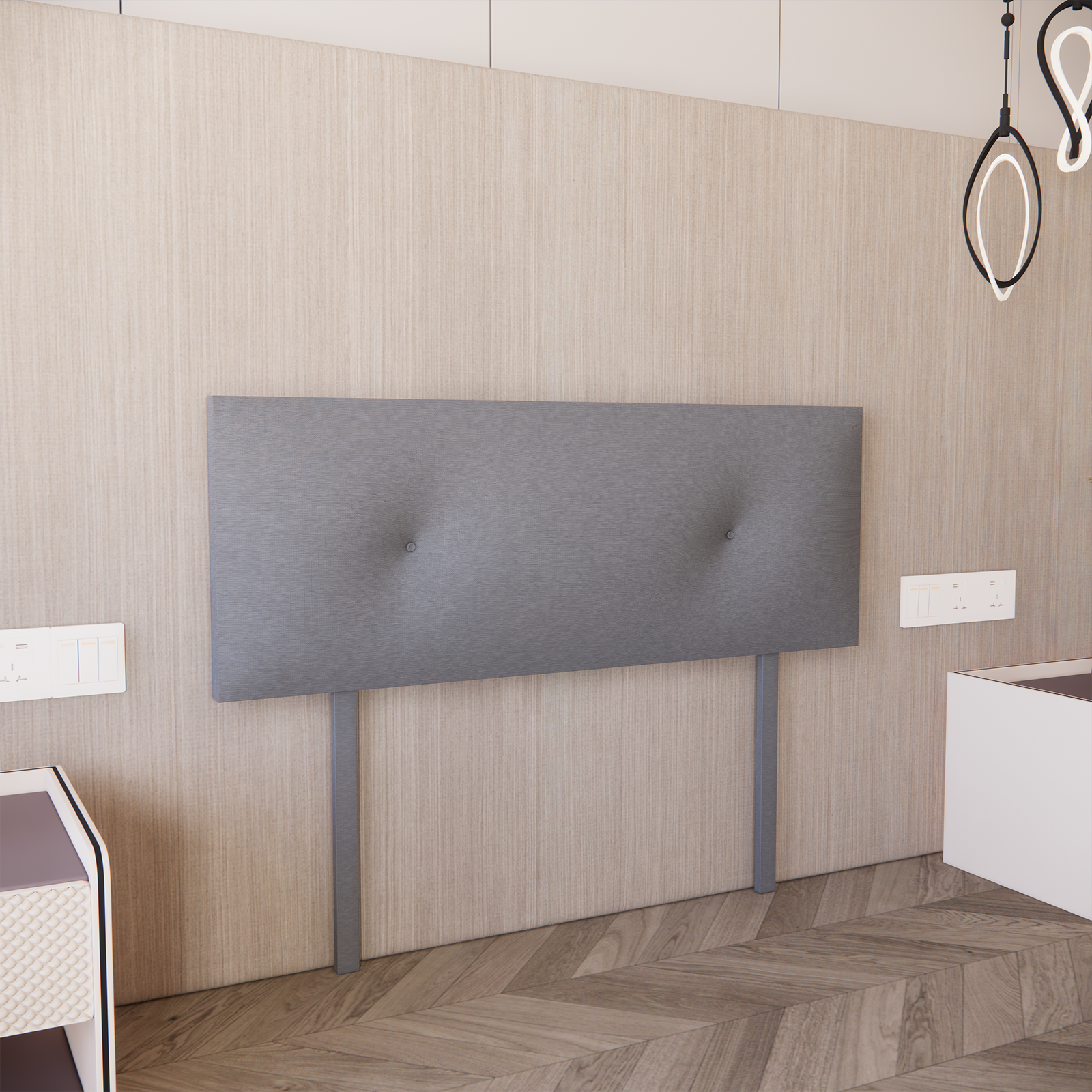 Cabecera para Base de Cama Urban Lino Gris